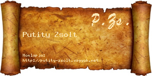 Putity Zsolt névjegykártya